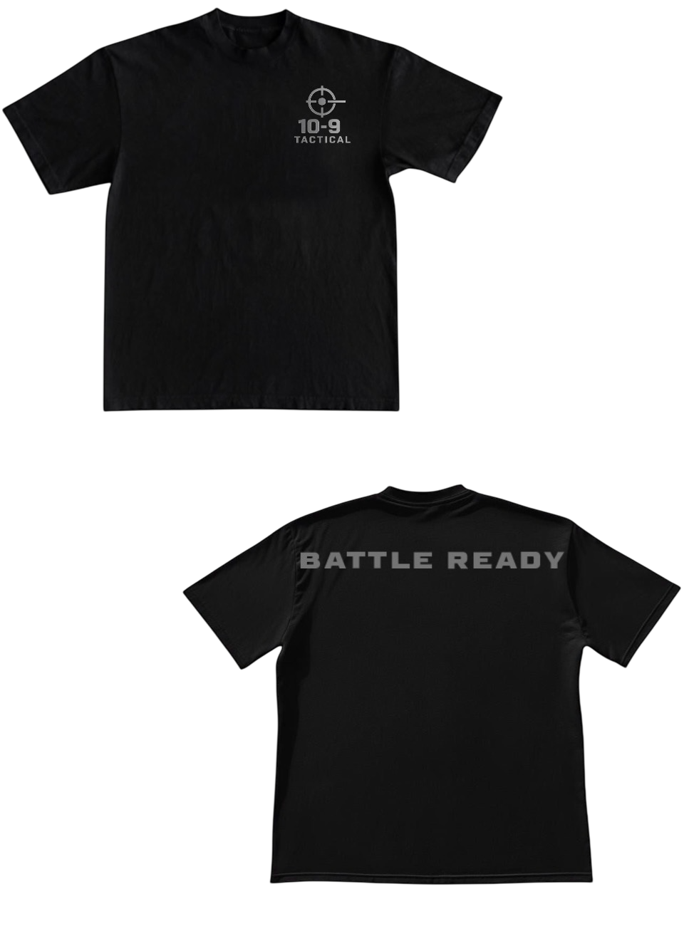 BATTLE READY BLACK AND WHITE T-SHIRT