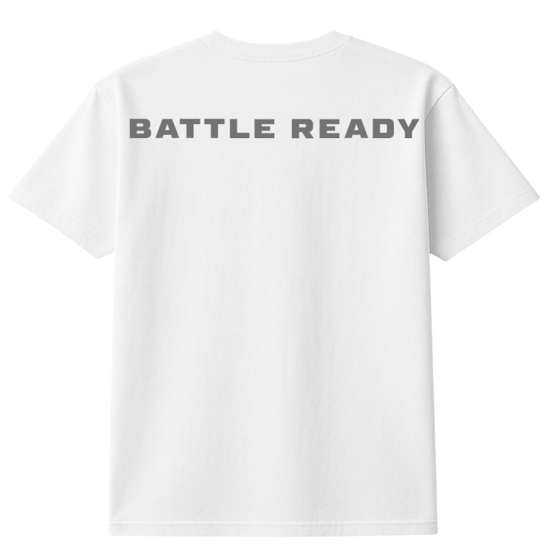 BATTLE READY BLACK AND WHITE T-SHIRT